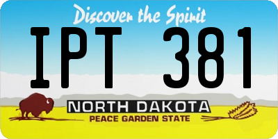 ND license plate IPT381