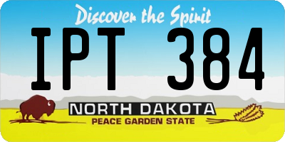 ND license plate IPT384