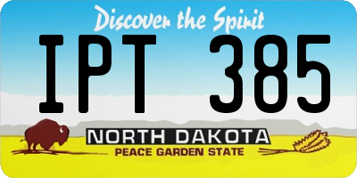 ND license plate IPT385