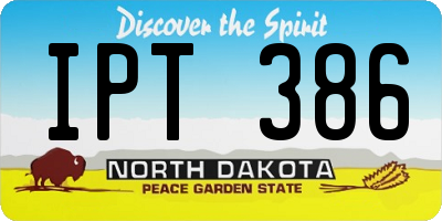 ND license plate IPT386