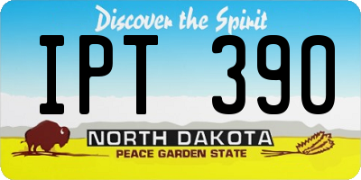 ND license plate IPT390
