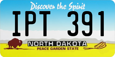 ND license plate IPT391