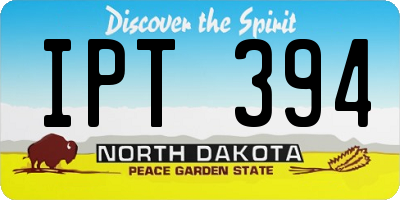 ND license plate IPT394
