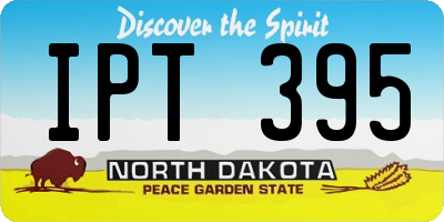 ND license plate IPT395