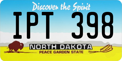 ND license plate IPT398