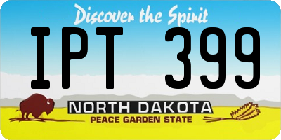 ND license plate IPT399