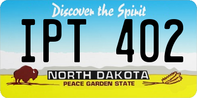 ND license plate IPT402