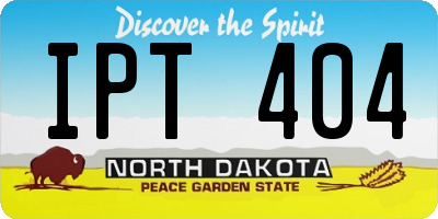 ND license plate IPT404