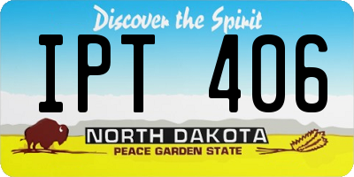ND license plate IPT406