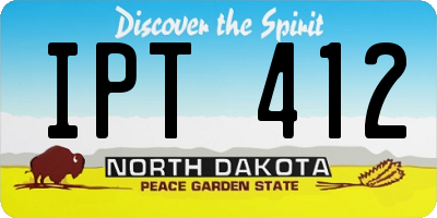 ND license plate IPT412