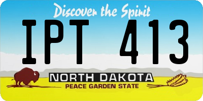 ND license plate IPT413