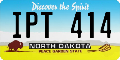ND license plate IPT414