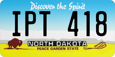 ND license plate IPT418