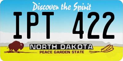 ND license plate IPT422
