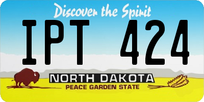 ND license plate IPT424