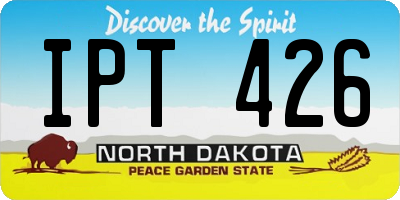 ND license plate IPT426