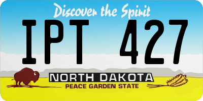 ND license plate IPT427