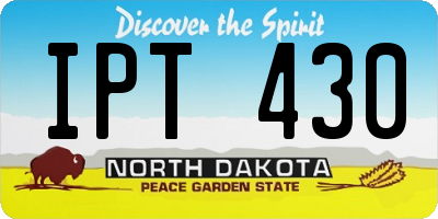 ND license plate IPT430