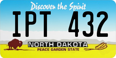 ND license plate IPT432