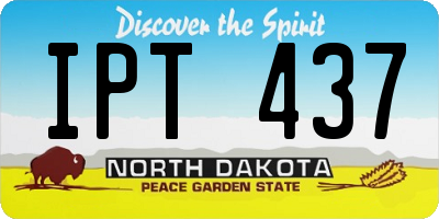 ND license plate IPT437