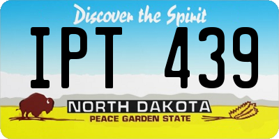 ND license plate IPT439