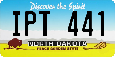 ND license plate IPT441