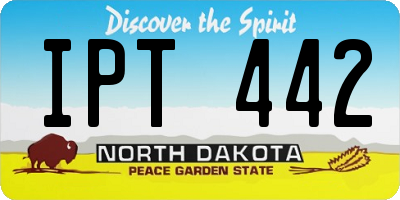 ND license plate IPT442