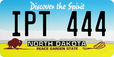 ND license plate IPT444