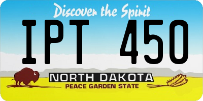ND license plate IPT450