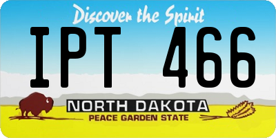 ND license plate IPT466