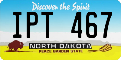 ND license plate IPT467