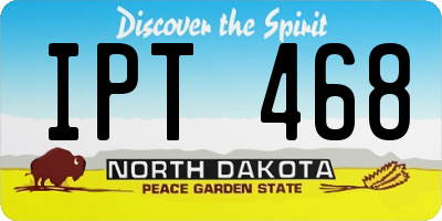 ND license plate IPT468