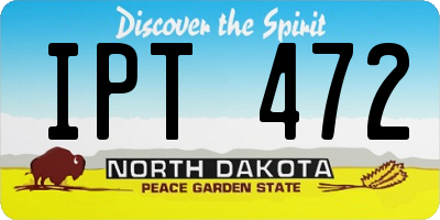 ND license plate IPT472