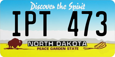 ND license plate IPT473