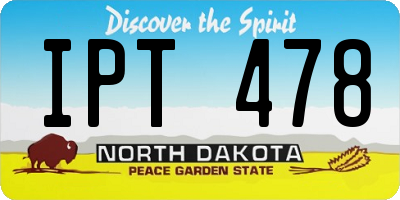 ND license plate IPT478