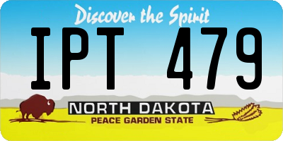ND license plate IPT479