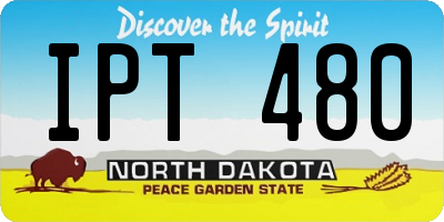 ND license plate IPT480