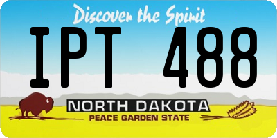 ND license plate IPT488