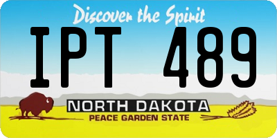 ND license plate IPT489