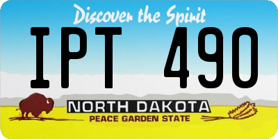 ND license plate IPT490