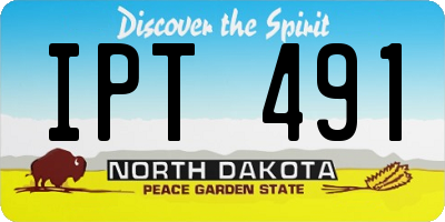 ND license plate IPT491