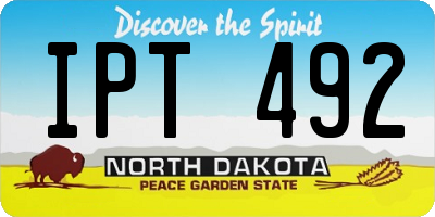ND license plate IPT492
