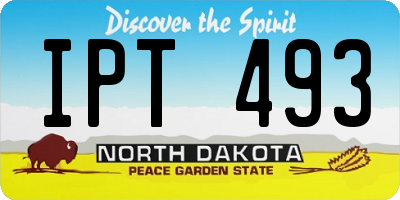 ND license plate IPT493