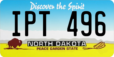 ND license plate IPT496
