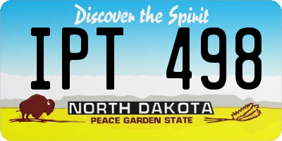 ND license plate IPT498