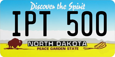 ND license plate IPT500