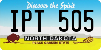ND license plate IPT505