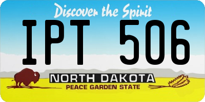 ND license plate IPT506