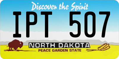 ND license plate IPT507