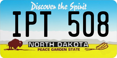 ND license plate IPT508